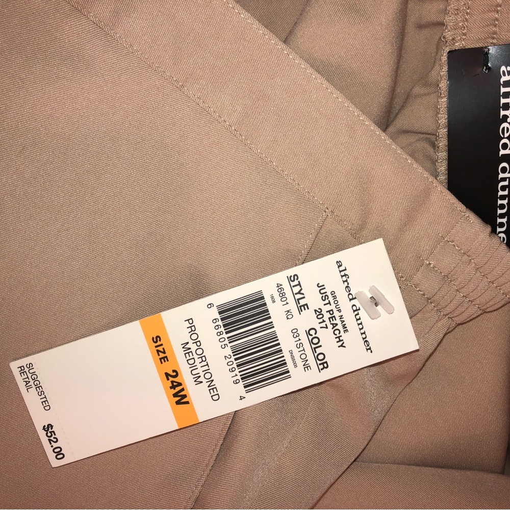 Alfred Dunner Classic Fit Pants Tan Size 24W - Picture 5 of 5
